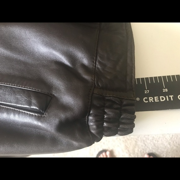 Vintage Brown real genuine leather jacket size XL - Picture 7 of 8